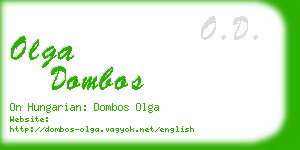 olga dombos business card